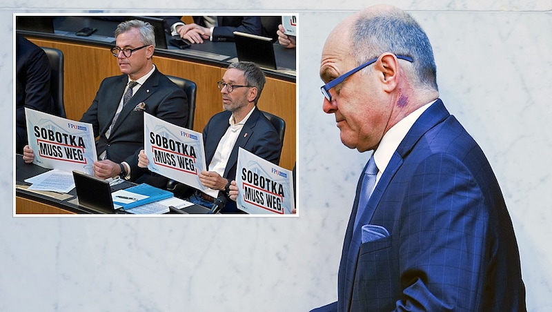 Der 68-jährige Niederösterreicher Wolfgang Sobotka wurde vom politischen Gegner oft angefeindet. (Bild: APA/EVA MANHART, APA/ROLAND SCHLAGER, Krone KREATIV)