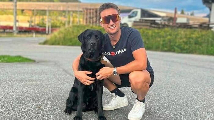 Leitner tankte im Sommer Kraft mit seinem neuen Vierbeiner.
