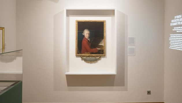 „Mozart in Verona“ in der Ausstellungsansicht. (Bild: Wolfgang Lienbacher)