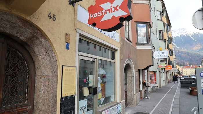Der „KostNix-Laden“ befindet sich in der Innsbrucker Innstraße 45.