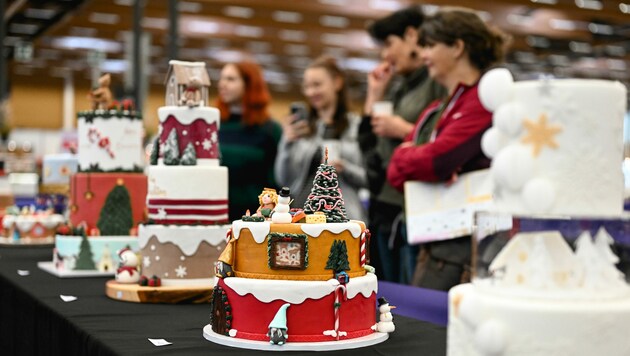 Kunstwerke, die man essen könnte, aber in Wels nur bestaunen darf. (Bild: Markus Wenzel)