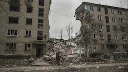Zerstörte Wohnhäuser im ukrainischen Awdijiwka (Bild: AFP)