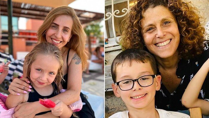 Danielle Aloni und Tochter Emilia sowie Keren Mundar und Sohn Ohad