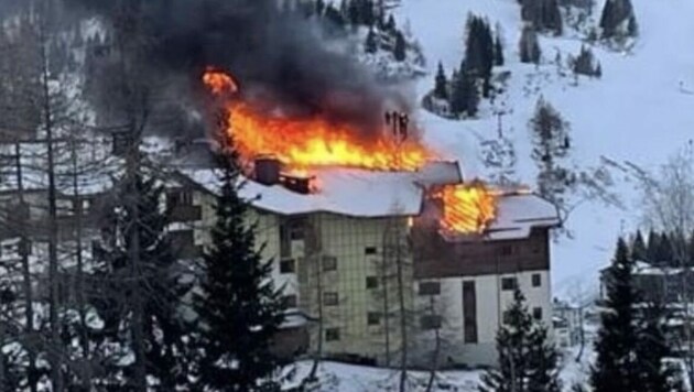 Am Samstag ist einem Hotel am Nassfeld ein Brand ausgebrochen. (Bild: ZVG)