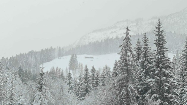 Schnee in Salzburg (Bild: „Krone“-Leserreporter)