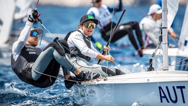 Lukas Mähr und Lara Vadlau (Bild: Sander van der Borch/World SailingFree Editorial Rights)