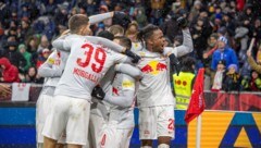 Die Bullen jubelten erst nach 0:1-Rückstand und zwischenzeitlichem 2:2. (Bild: GEPA pictures)