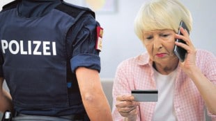 Die echte Polizei wird niemals Geld oder Wertgegenstände für Geheimaktionen oder Kautionen nach Verkehrsunfällen bei Ihnen abholen! (Bild: motortion - stock.adobe.com, BMI/Karl Schober, Krone KREATIV)