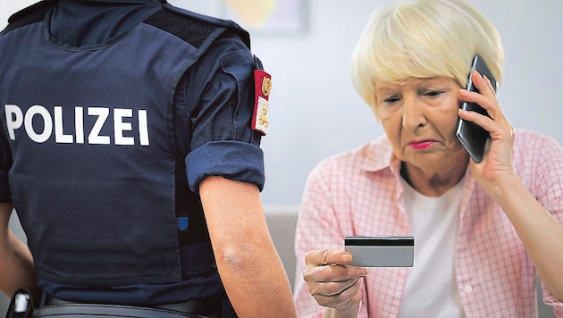 The police warn that younger sections of the population may also be a target group due to the high level of professionalism and the new approach. (Bild: motortion - stock.adobe.com, BMI/Karl Schober, Krone KREATIV)