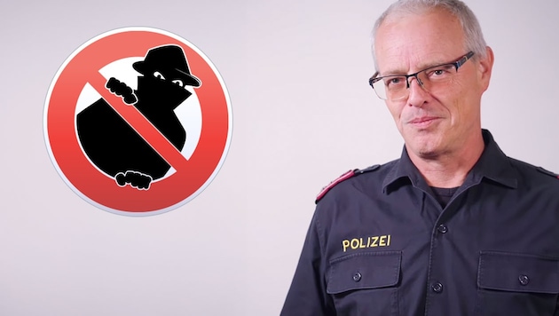 Die Wiener Polizei wirbt mit „Tipps“ für Einbrüche in Wien. (Bild: LPD Wien, Krone KREATIV)