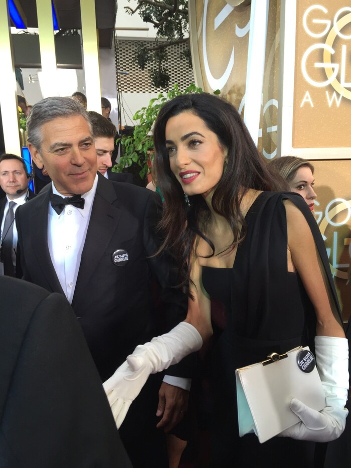 George Clooney mit seiner Frau Amal Clooney bei den Golden Globes