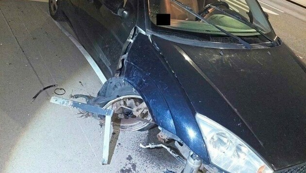 Nur durch Glück kam heuer niemand zu Schaden, als ein 16-Jähriger ein Auto stahl und damit auf der Favoritenstraße über den Radweg bretterte - mit 1,28 Promille im Blut. (Bild: LPD Wien)