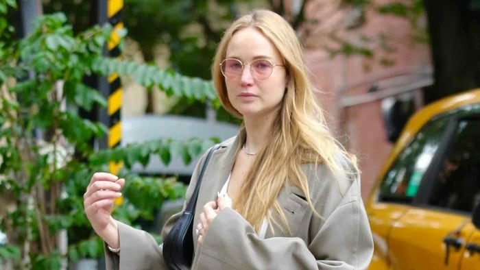 Jennifer Lawrence kürzlich ohne Make-up in New York.
