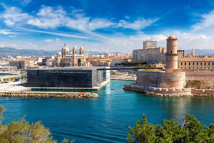 Saint Jean Schloss und die Kathedrale de la Major in Marseille