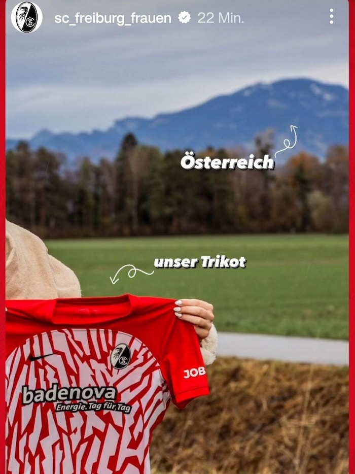 Die Instastory der SC Freiburg Frauen.