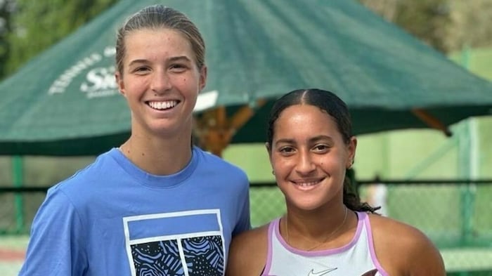 Lilli Tagger mit Doppel-Partnerin Mariam Atia.