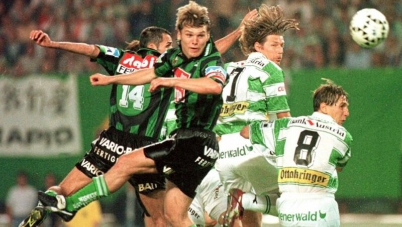 Nix zu holen gab‘s für Wetl und Co. 1996 gegen Rapid in Wien. (Bild: GEPA pictures)