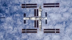 China hat jetzt erstmals Bilder der kompletten Raumstation „Tiangong“ veröffentlicht. (Bild: CMSE)