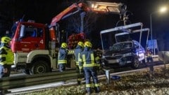 Feuerwehr Krems suchte per Drohne nach dem Flüchtigen. (Bild: DOKU-NÖ/Wimmer)