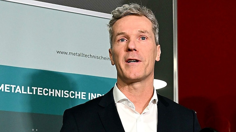 Christian Knill, chairman of the metalworking industry: "The recession in our industry has become more entrenched." (Bild: APA/HELMUT FOHRINGER)