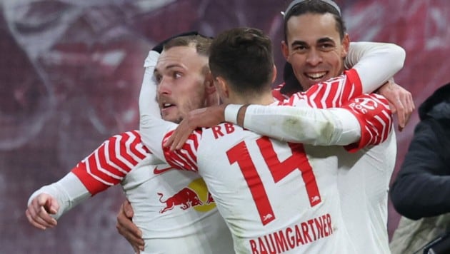 Jubel bei RB Leipzig (Bild: AFP or licensors)