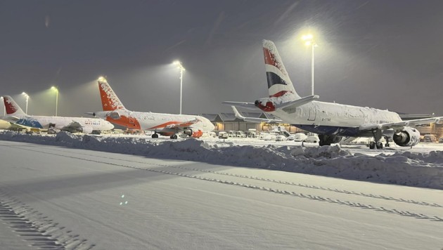 Der Winter hatte den Münchner Flughafen fest im Griff. (Bild: Aviation Friends Munich e.V)