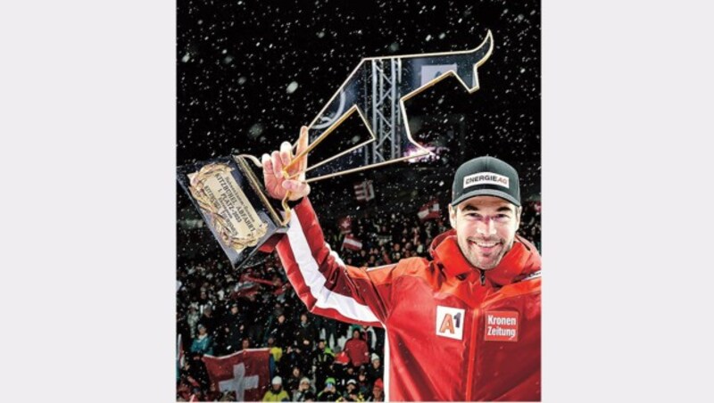 Schlagzeile zum Freuen: Kitzbühel-Sieg von Vincent Kriechmayr. (Bild: EXPA Pictures. Alle Rechte vorbehalten. // EXPA Pictures. All rigths reserved., Krone KREATIV)