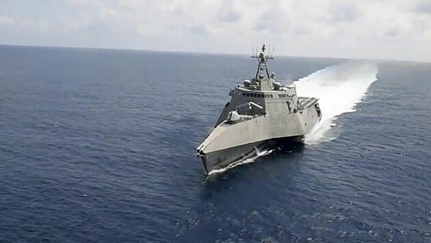 Die USS Gabrielle Giffords wurde von den Seestreitkräften Chinas verfolgt. (Bild: Screenshot twitter.com/Military9News)