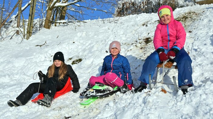 Kindern bereitete der Schnee vielerorts Freude.