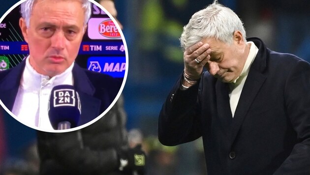 Jose Mourinho sorgt einmal mehr für Schlagzeilen. (Bild: AP, DAZN)