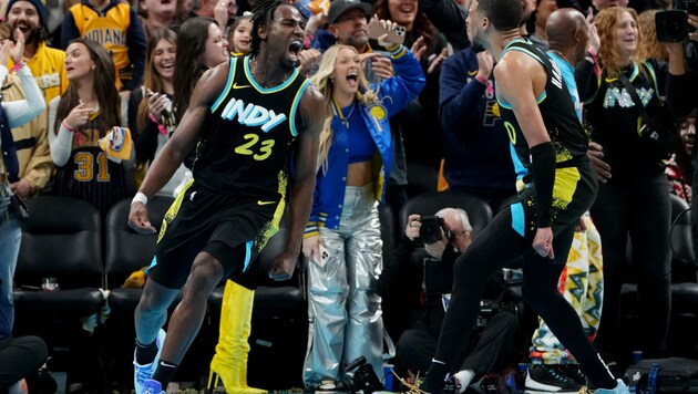 Großer Jubel bei den Indiana Pacers (Bild: APA/Getty Images via AFP/GETTY IMAGES/Dylan Buell)