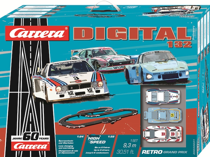 The Retro Grand Prix Set from Carrera includes two classic cars from the German Racing ...