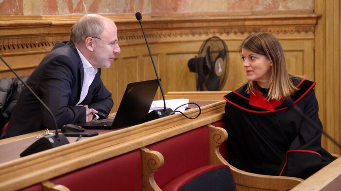 Opfer-Anwalt Stefan Rieder und Staatsanwältin Elena Haslinger