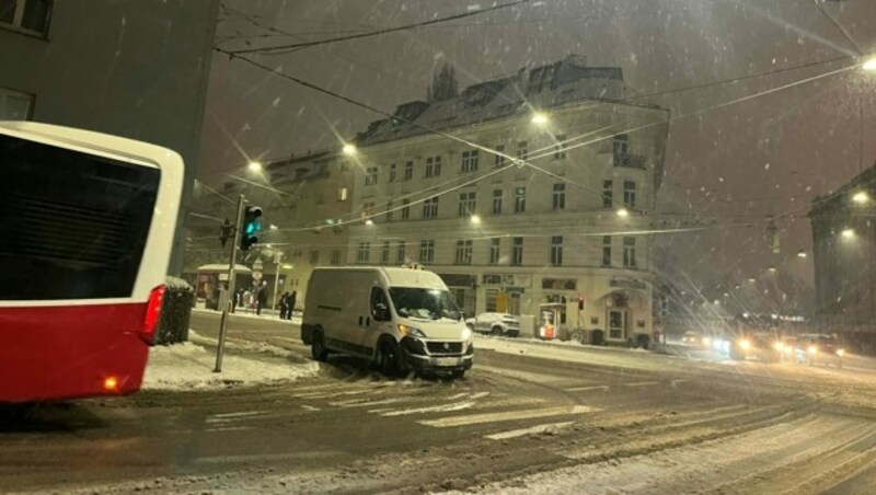 Schneefahrbahn in Wien (Bild: zVg)