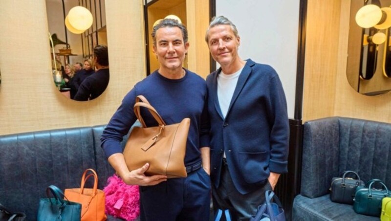 Präsentation von "Divlos & Pauline Rochas Luxus Taschen und Einzigartige Kerzen: Rafa Pastor und Rodrigo Montojo. (Bild: Starpix / A. Tuma)