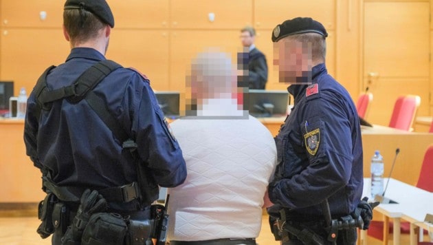 Der Angeklagte musste in Linz vor dem Richter Platz nehmen. (Bild: Horst Einöder/Flashpictures, Krone KREATIV)