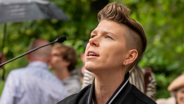 Virginia Ernst kämpft für die LGBT-Rechte in Österreich und international. (Bild: Isabelle Ouvrard / SEPA.Media / picturedesk.com)