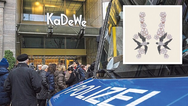 Die aus dem KaDeWe geraubten Diamanten-Ohrringe sind wertvolle Einzelstücke. (Bild: www.picturedesk.com/Paul Zinken, zVg, Krone KREATIV)