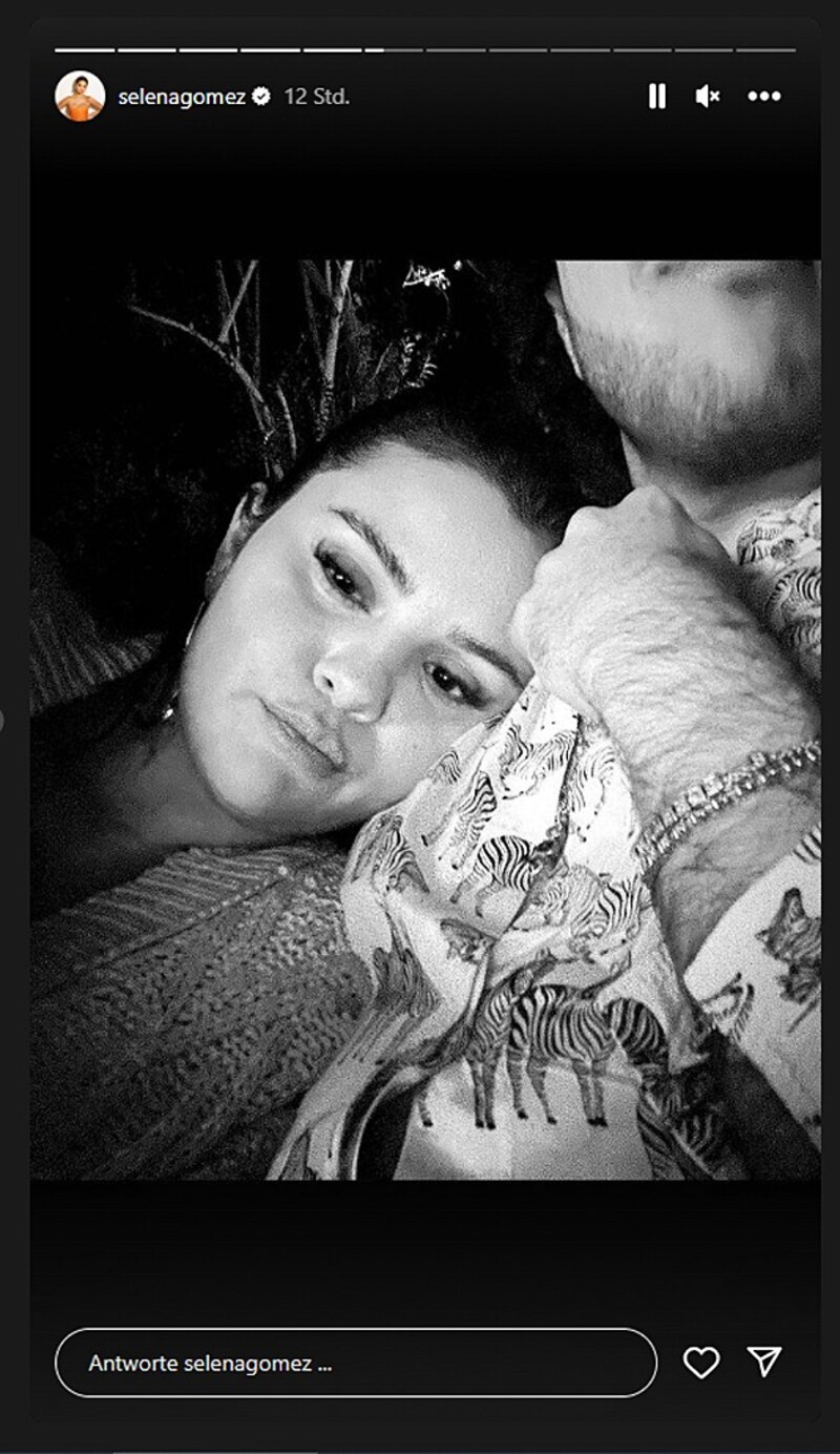 Selena Gomez postete jetzt dieses Kuschel-Foto in ihre Instagram-Story. (Bild: instagram.com/selenagomez)