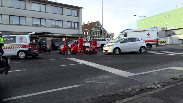 An der Achpark-Kreuzung gibt es immer wieder schwere Unfälle - so auch am Donnerstagnachmittag. (Bild: Maurice Shourot)