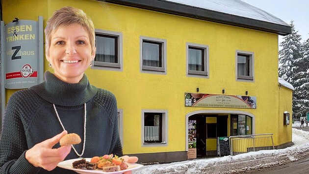 Wirtin Petra Reingruber bietet bereits jetzt eine rein vegane Alternative an. (Bild: Horst Einöder, Krone KREATIV)