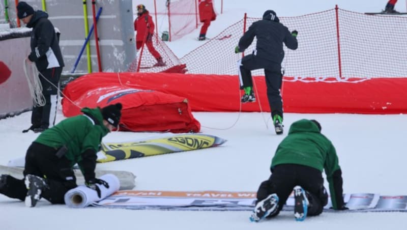 Gewohntes Bild: Im Zielbereich wird abgebaut. (Bild: GEPA pictures)