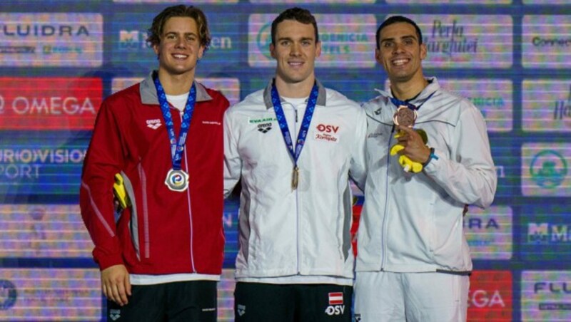 Bernhard Reitshammer (mi.), Noe Ponti (li.) und Andreas Vazaios (Bild: GEPA pictures)