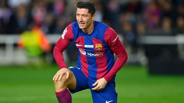 Robert Lewandowskis Tor reichte nicht für den FC Barcelona ... (Bild: AFP)