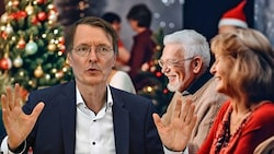 Deutschlands Gesundheitsminister warnt vor Weihnachtsfeiern in geschlossenen Räumen. (Bild: Anastasiia - stock.adobe.com, APA/AFP/Tobias SCHWARZ, Krone KREATIV)