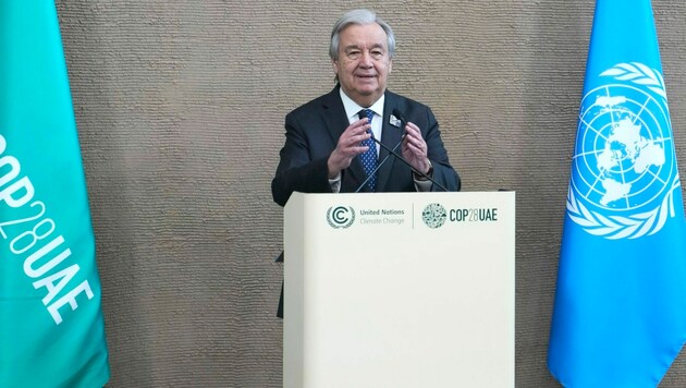 UNO-Generalsekretär Antonio Guterres warnt vor einer Klima-Katastrophe. (Bild: AP)