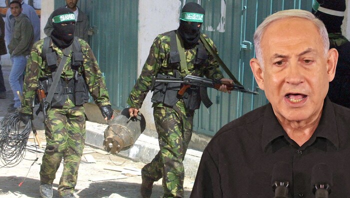 Israels Ministerpräsident Benjamin Netanyahu fordert die Hamas zur Niederlegung der Waffen auf.
