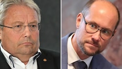 Das politische Duell zwischen Mario Gerber (re.) und Franz Hörl um die WB-Spitze birgt viel Sprengstoff in sich - da könnten die berühmten Hackl’n noch tief fliegen. (Bild: Christof Birbaumer, Erich Spiess)