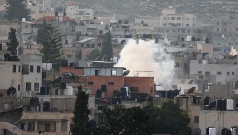 Rauch über Jenin (Bild: AFP)