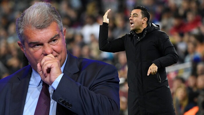 Dicke Luft zwischen Joan Laporta (l.) und Trainer Xavi